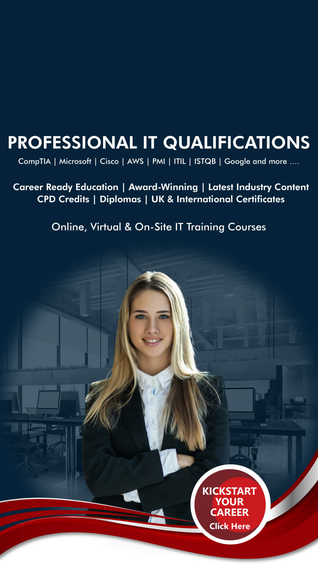 Online IT Training Courses through IT Academy UK CompTIA | Microsoft | Cisco | AWS | PMI | ITIL | ISTQB | Google | EC-Council | Linux | Prince2 | Oracle | ISACA | HRCI Free Course Demo